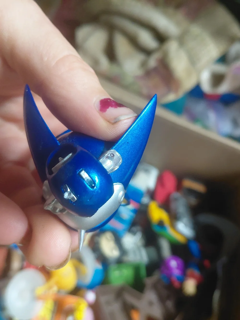 Metal Sonic figural keychain from the Sonic the Hedgehog Blin- no chain